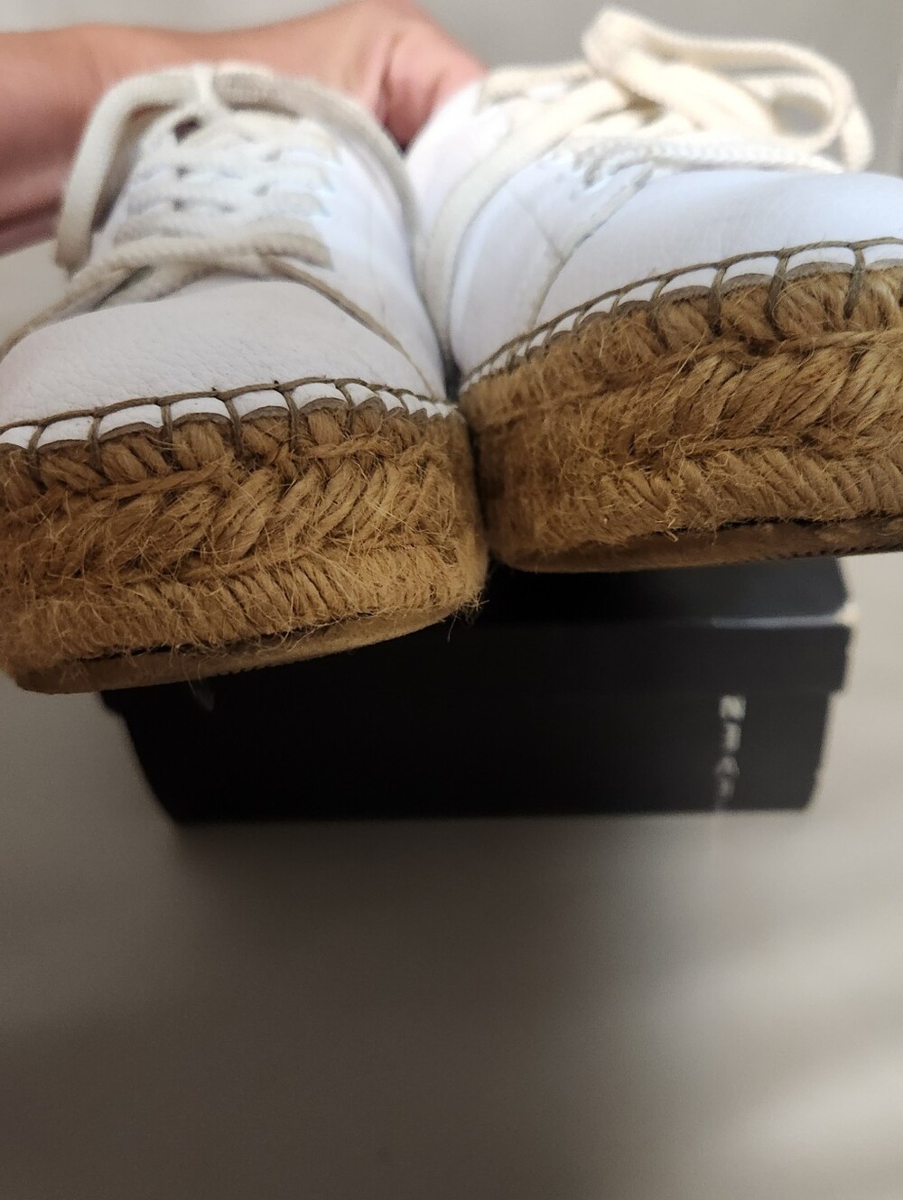 Steven Steve Madden Pappy White Gold Braided Jute Sneaker - Picture 4 of 9